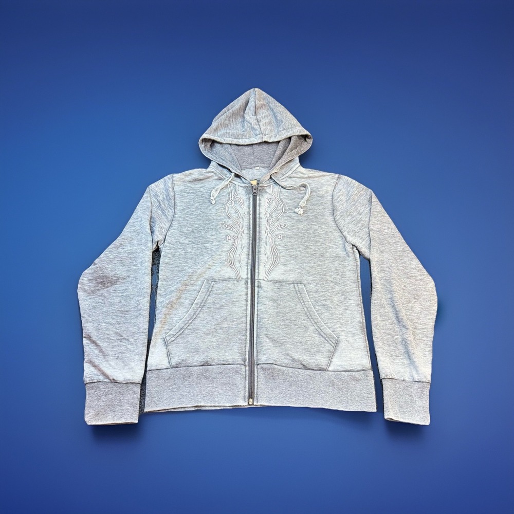 Cowgirl Legend Women's Zip Up Hoodie Size Medium Grey